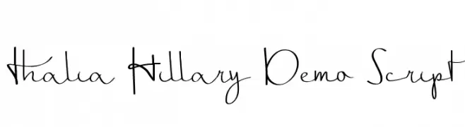 Thalia Hillary Demo Script  フリーフォントのダウンロード
