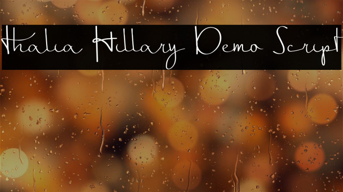 Thalia Hillary Demo Script Example 1