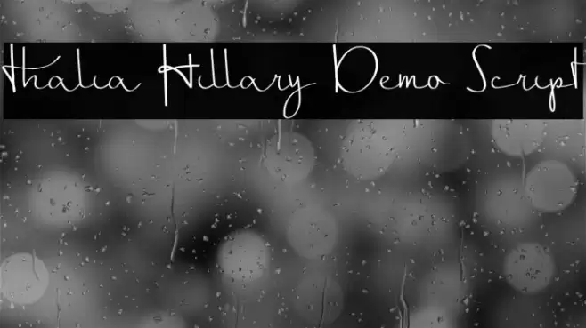 Thalia Hillary Demo Script Font examples