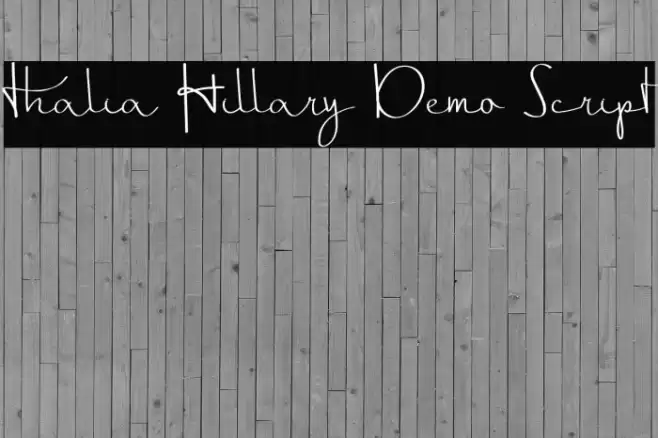 Thalia Hillary Demo Script Font examples