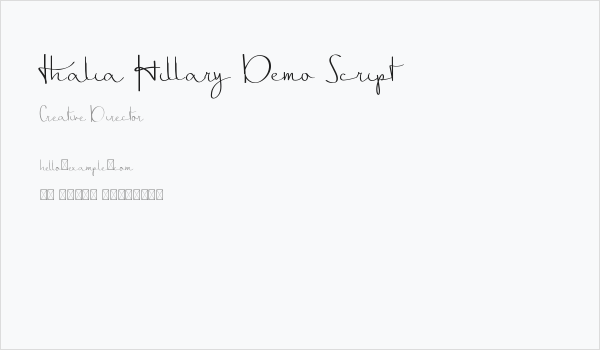 Thalia Hillary Demo Script Business Card