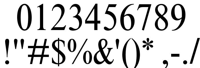 ThamesCondensed Regular Font OTHER CHARS