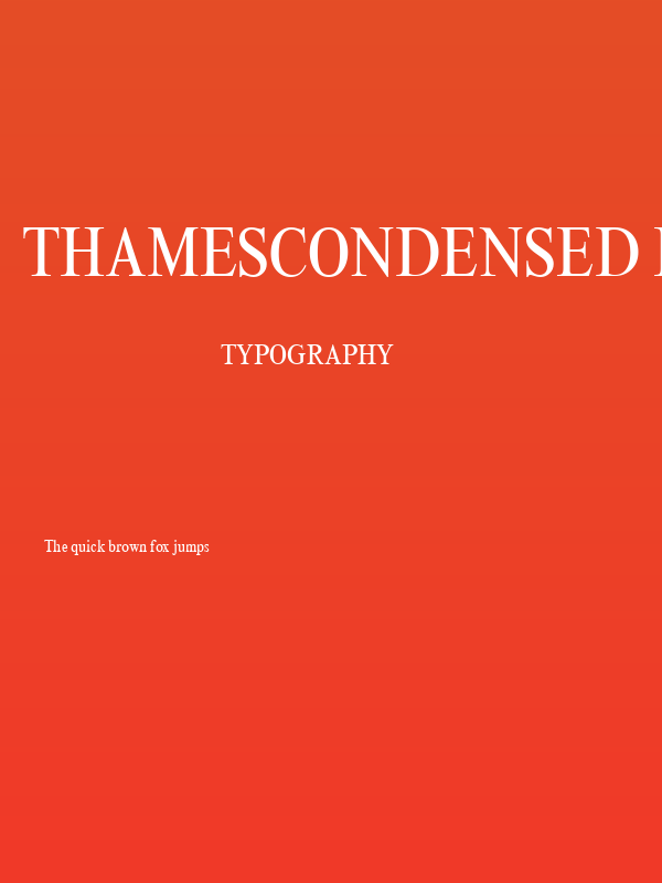 ThamesCondensed Regular Poster