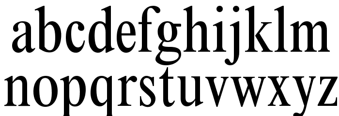 ThamesCondensed Regular Font LOWERCASE