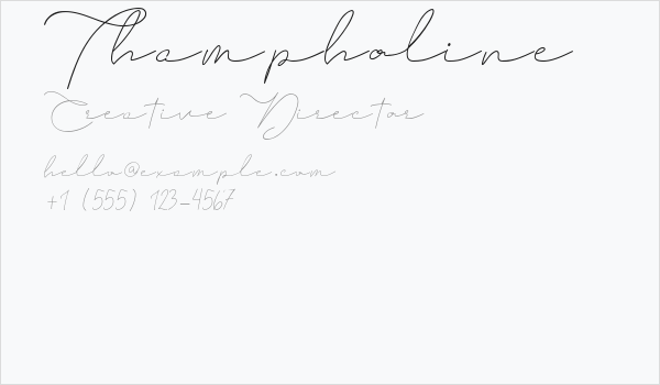 Thampholine Business Card