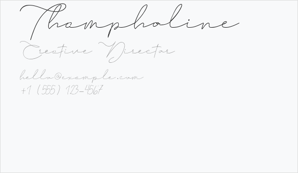 Thampholine Business Card