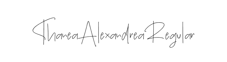 Thanea Alexandrea Regular  フリーフォントのダウンロード