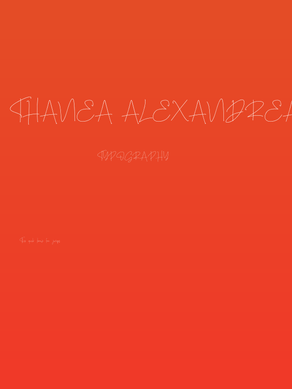 Thanea Alexandrea Regular Poster