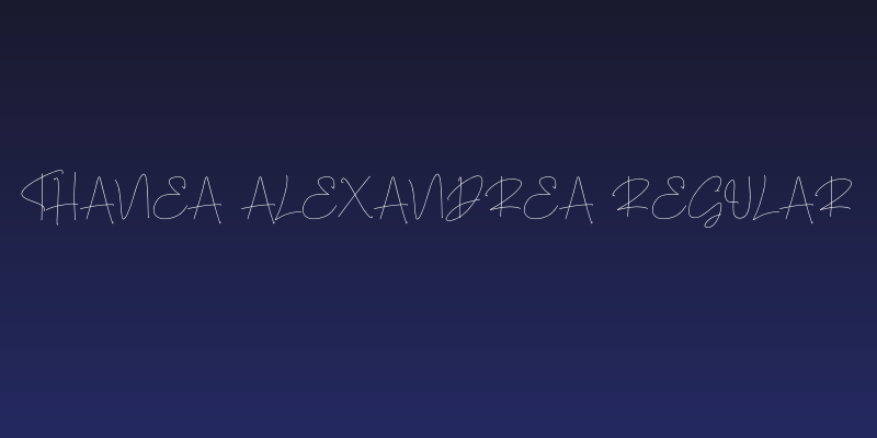 Thanea Alexandrea Regular Social Header