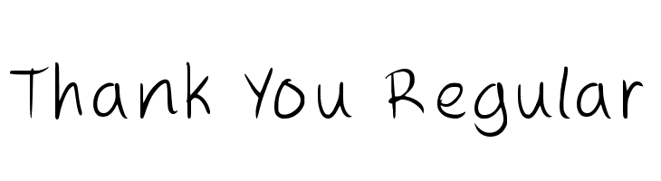 Thank You Regular  Скачать бесплатные шрифты
