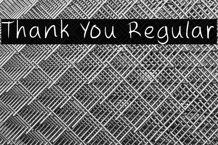 Thank You Regular Example 2