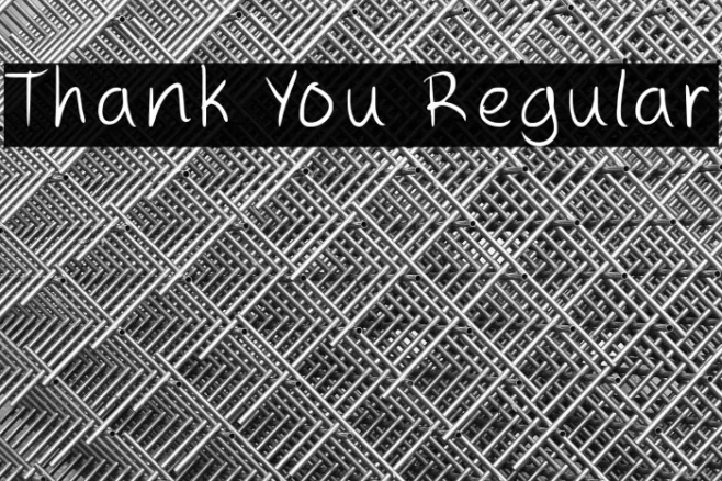 Thank You Regular Example 2