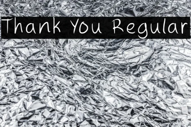 Thank You Regular Example 3