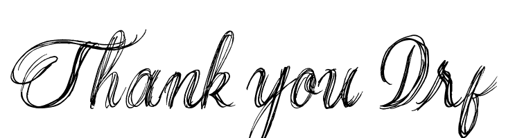 Thank you Drf  フリーフォントのダウンロード