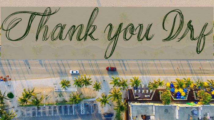 Thank you Drf Font examples