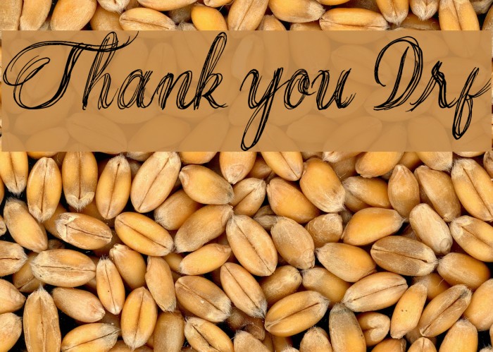 Thank you Drf Font examples