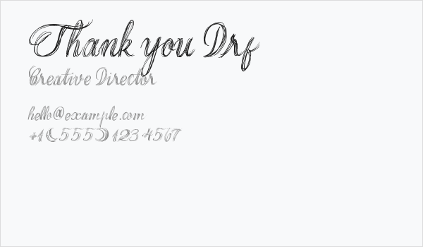 Thank you Drf Business Card