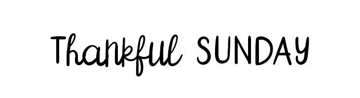 Thankful SUNDAY  免费字体下载