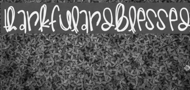 ThankfulAndBlessed Font examples