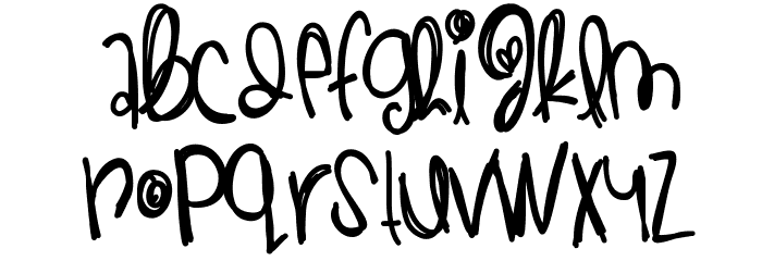 ThankfulAndBlessed Font LOWERCASE