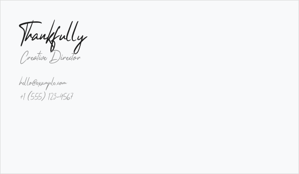 Thankfully Business Card