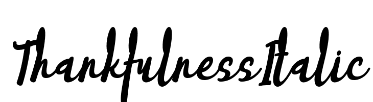 Thankfulness Italic  नि: शुल्क फ़ॉन्ट्स डाउनलोड