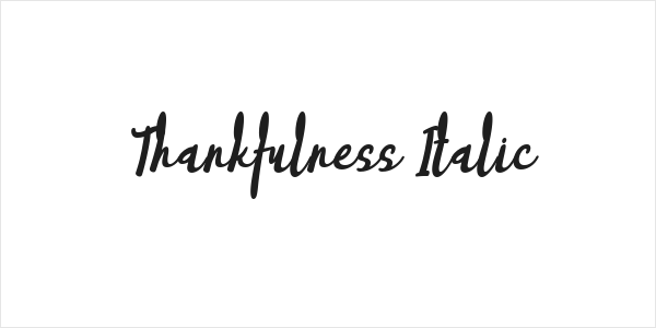 Thankfulness Italic Logo