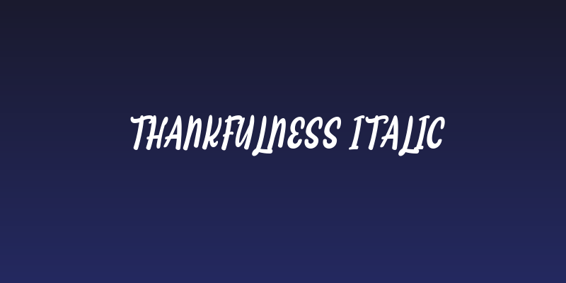 Thankfulness Italic Social Header
