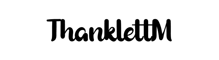Thanklett M  नि: शुल्क फ़ॉन्ट्स डाउनलोड