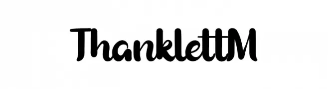 Thanklett M  baixar fontes gratis