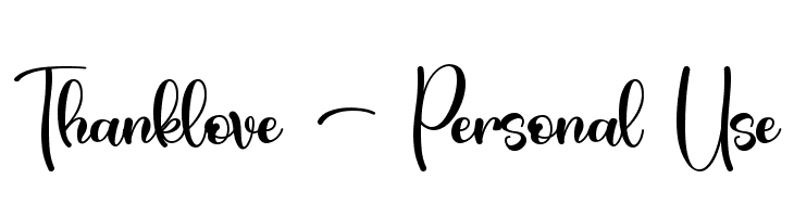 Thanklove - Personal Use  font caratteri gratis