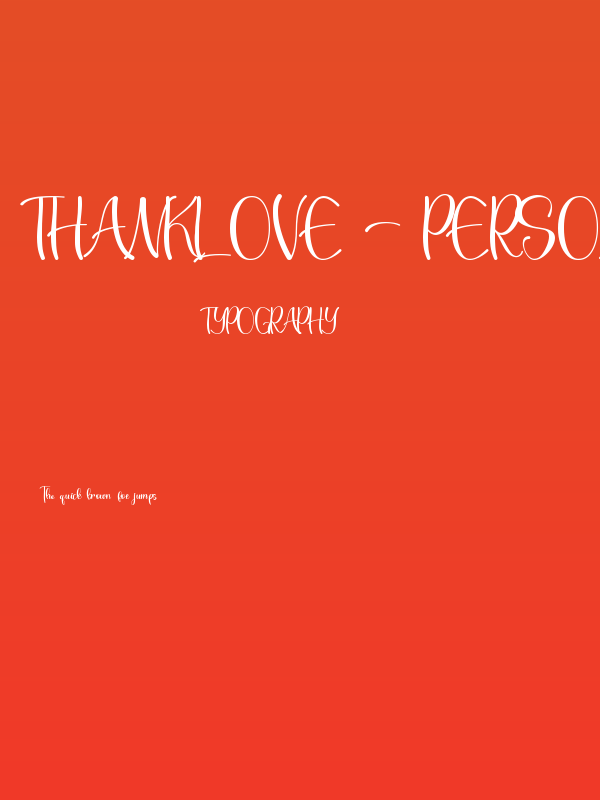 Thanklove - Personal Use Poster