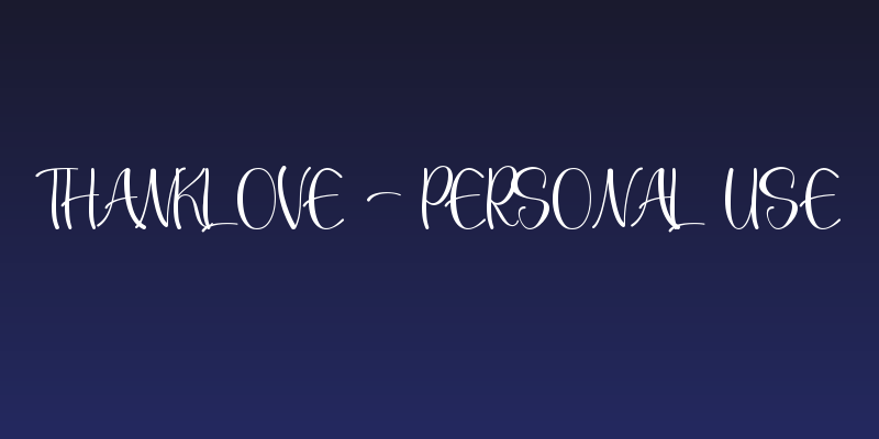 Thanklove - Personal Use Social Header