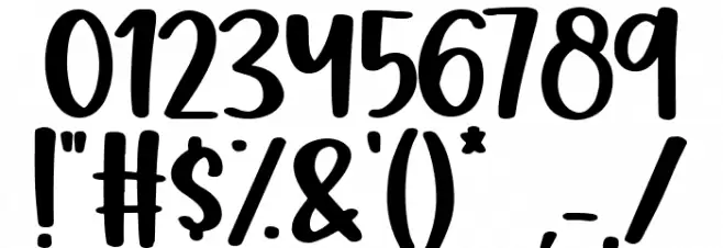 Thanks Autumn Font OTHER CHARS