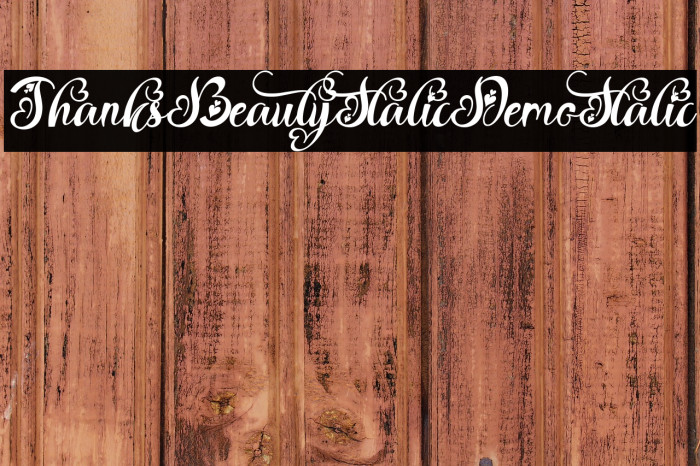 Thanks Beauty Italic Demo Italic Example 2