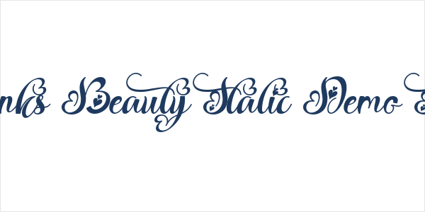 Thanks Beauty Italic Demo Italic Logo