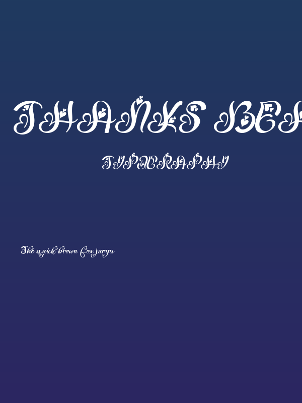 Thanks Beauty Italic Demo Italic Poster