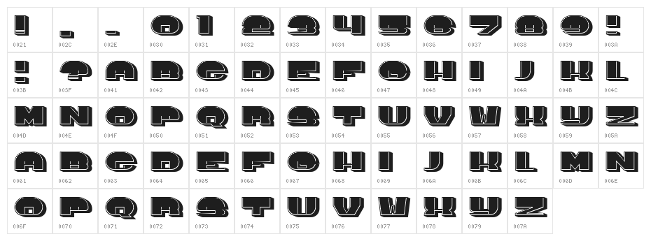 Thanks Black Character Map