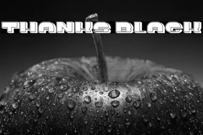 Thanks Black Font examples