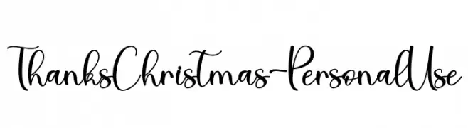 Thanks Christmas - Personal Use  Frei Schriftart Herunterladen