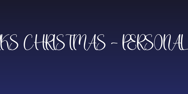 Thanks Christmas - Personal Use Social Header