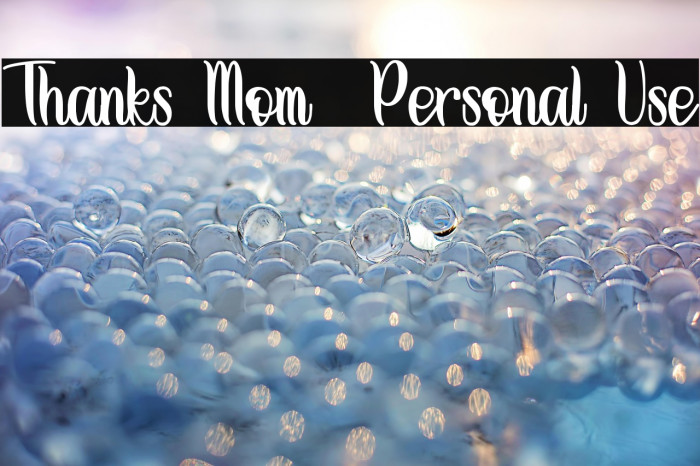 Thanks Mom - Personal Use Example 3