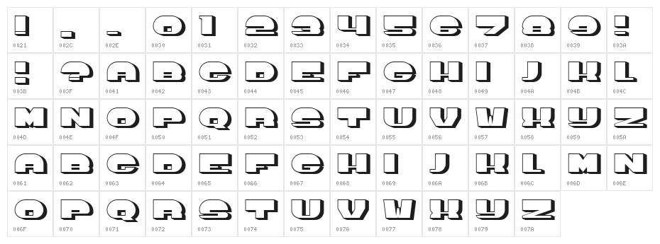 Thanks Regular Character Map