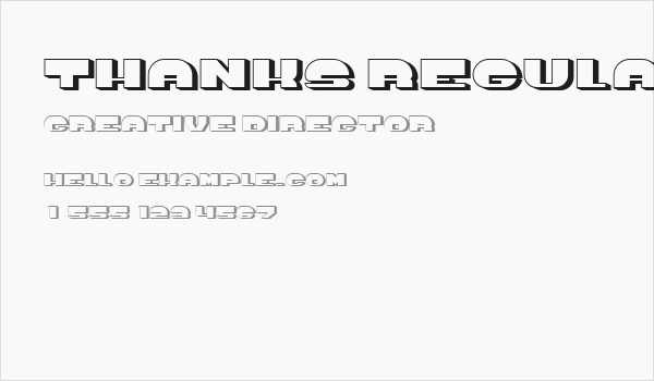 Thanks Regular Business Card