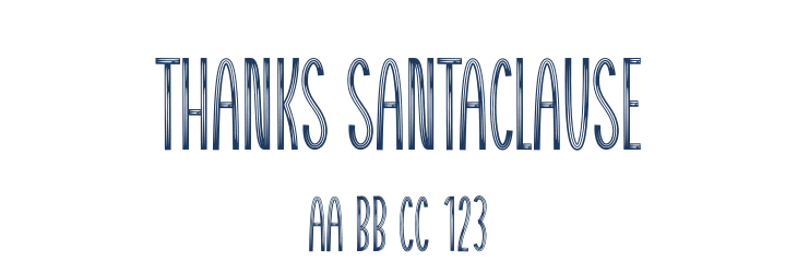 Thanks Santaclause Font Preview