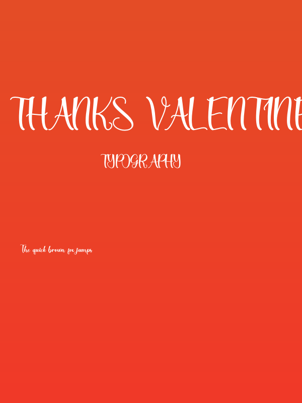Thanks Valentine - Personal Use Poster