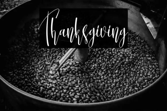 Thanksgiving Schriftart examples