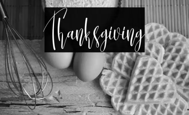 Thanksgiving Schriftart examples