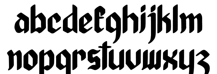 Thanose Font LOWERCASE