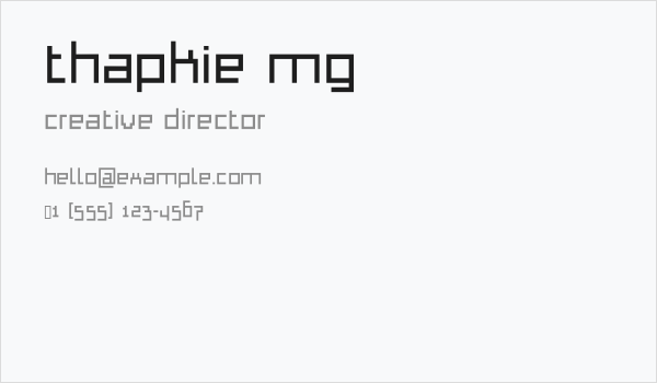 Thapkie MG Business Card